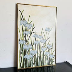 Vintage Singed and Framed Painting of Flowers by Lee Reynolds