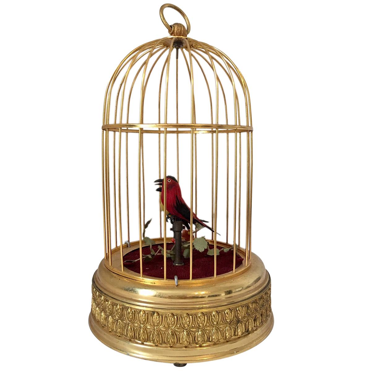 Vintage Singing Bird Cage