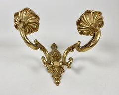 Vintage Single Bronze Wall Light Sconce in Candelabra Design, Belgium, 1960s