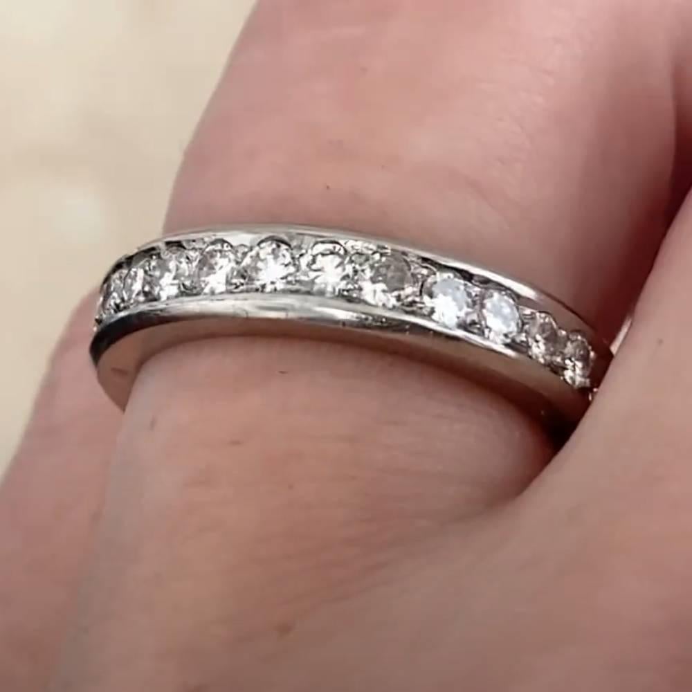 Vintage Single Cut Diamonds Eternity Band (Approx. 1-Carat), Platinum In Excellent Condition For Sale In New York, NY