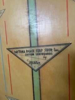 Vintage Single-Fin 1960's Daytona Beach Surf Shop Custom Surfboards by Miller