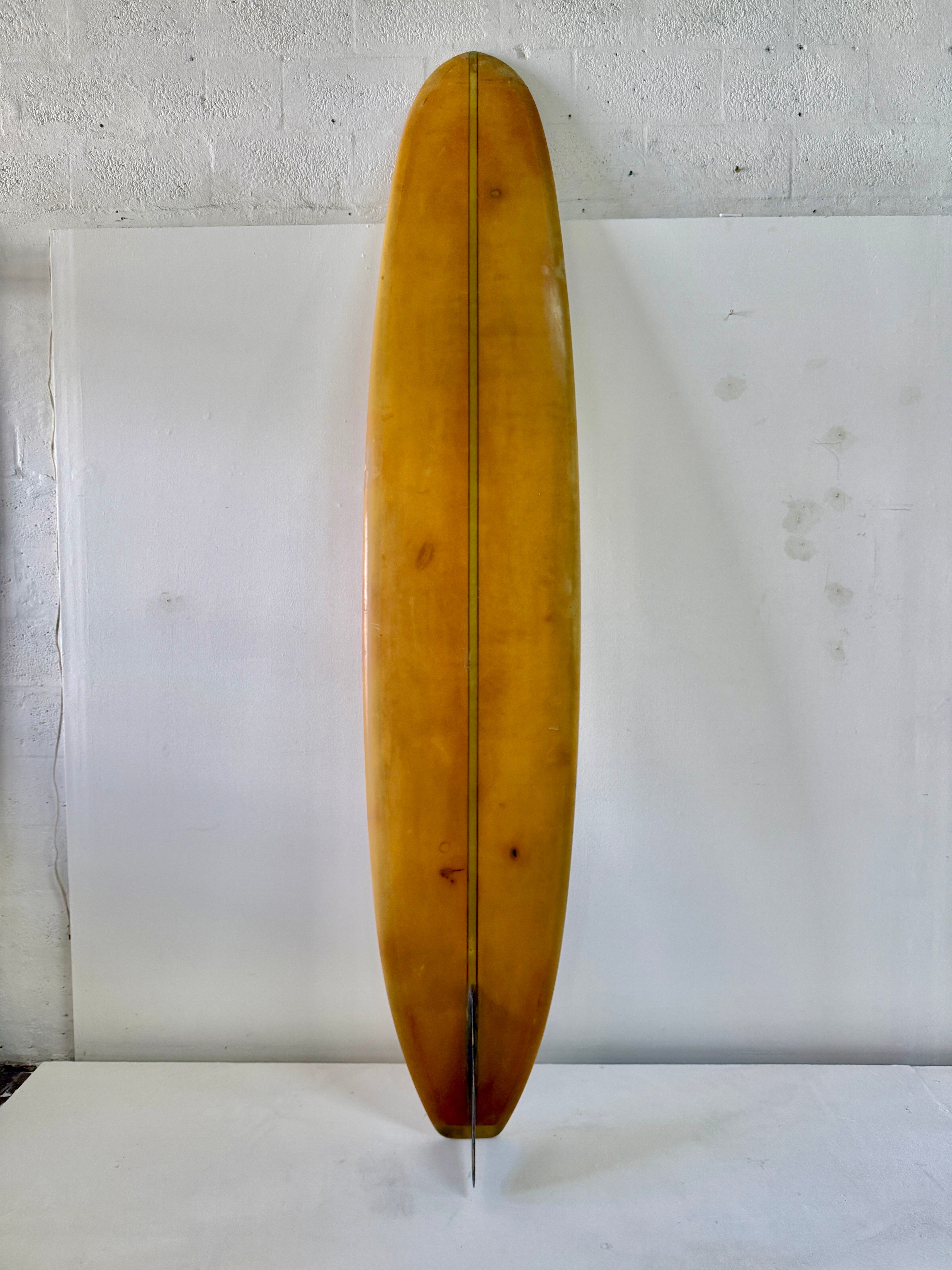 Mid-Century Modern Vintage Single-Fin 1960's Daytona Beach Surf Shop Custom Surfboards by Miller