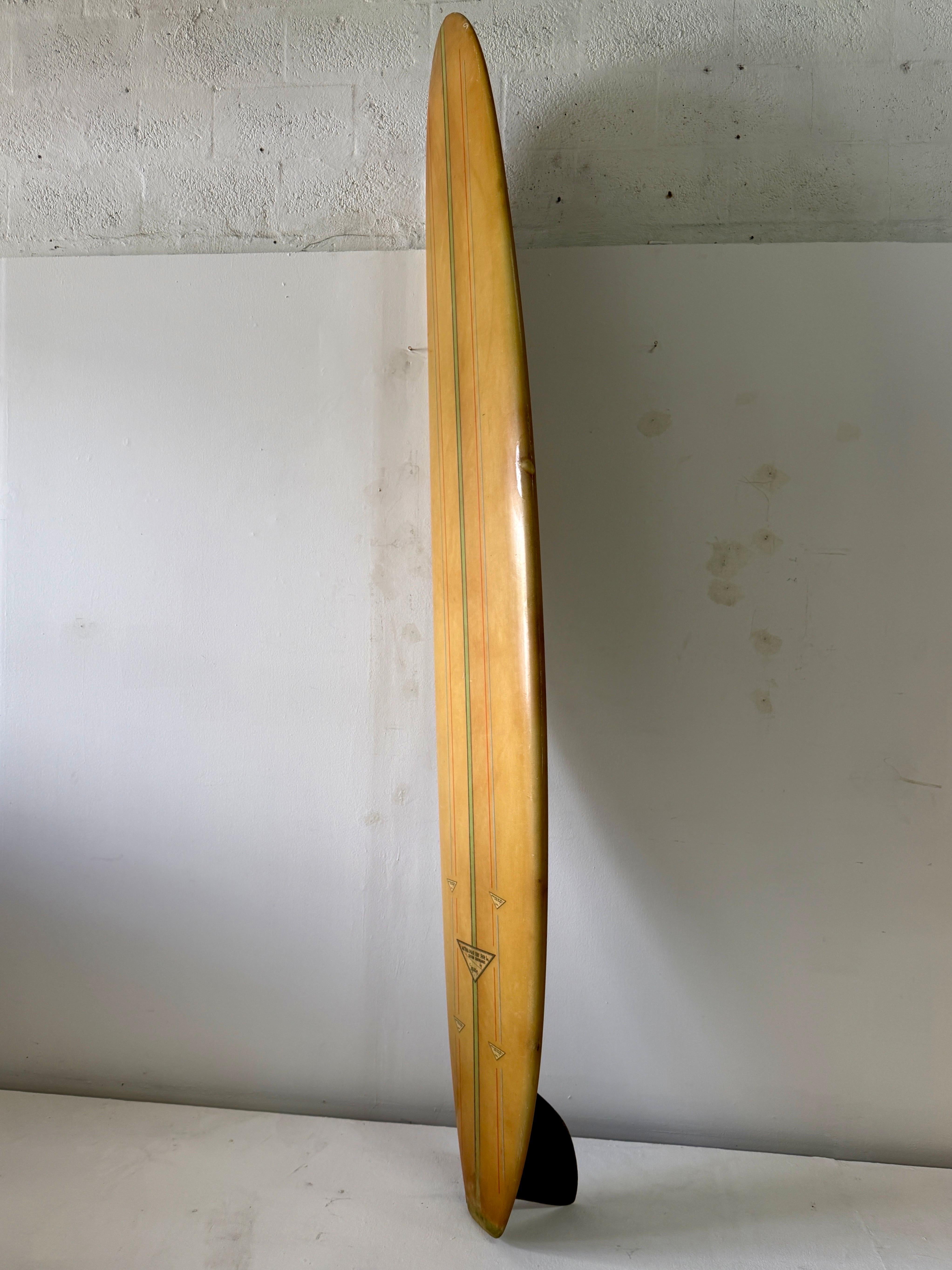 Fiberglass Vintage Single-Fin 1960's Daytona Beach Surf Shop Custom Surfboards by Miller