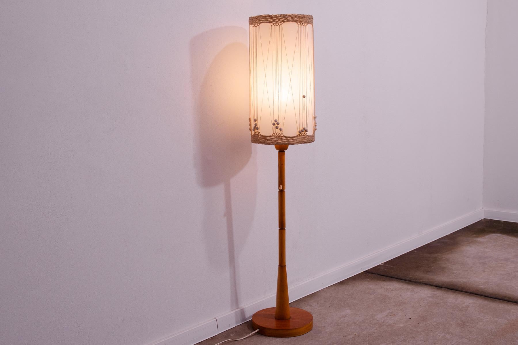 Scandinavian Modern Vintage single floor lamp in Scandinavian style, 1970´s, Czechoslovakia For Sale