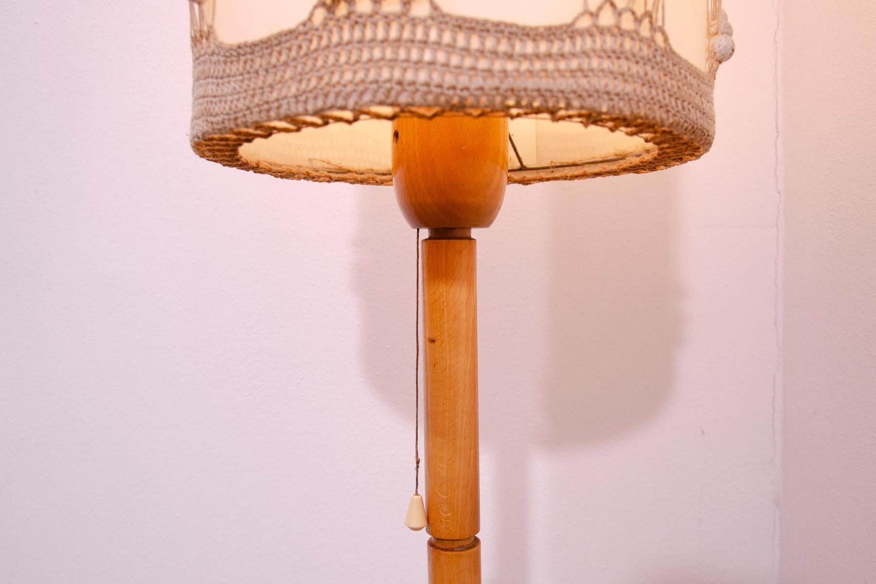 20th Century Vintage single floor lamp in Scandinavian style, 1970´s, Czechoslovakia For Sale