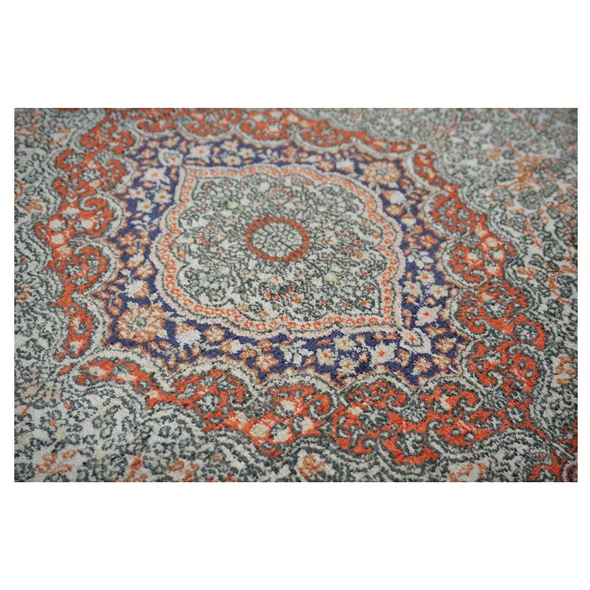 Handgefertigter Vintage Sino-Persischer Hereke-Teppich aus Seide 3x5 in Weiß, Elfenbein, Rot und Lila im Angebot 4