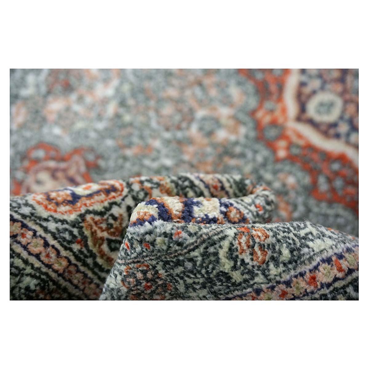 Handgefertigter Vintage Sino-Persischer Hereke-Teppich aus Seide 3x5 in Weiß, Elfenbein, Rot und Lila im Angebot 7