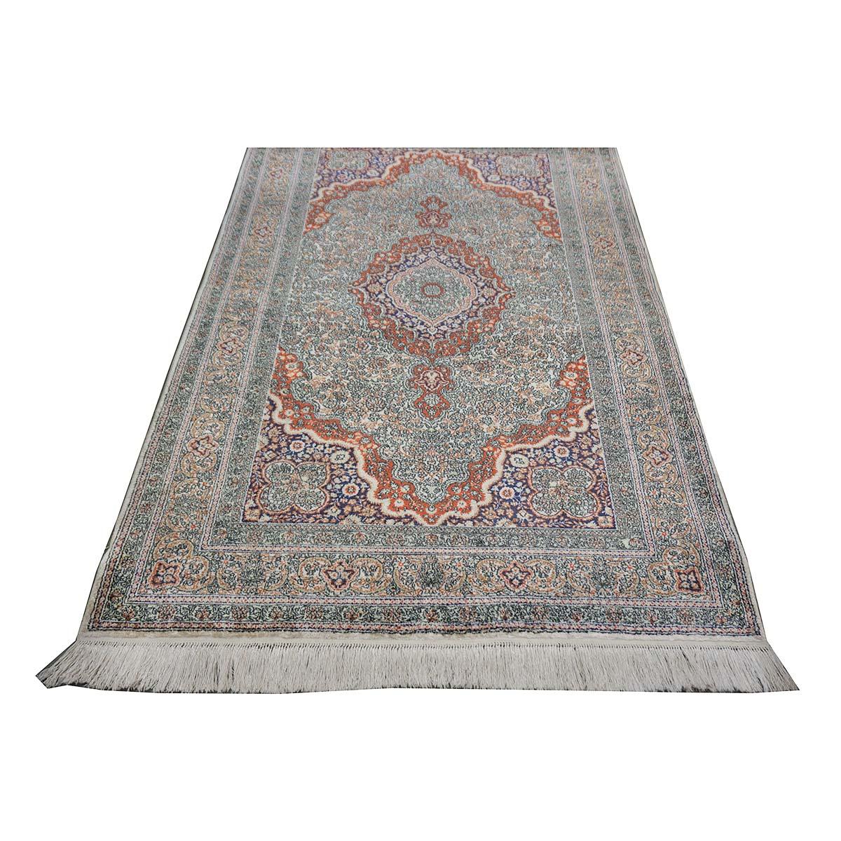  Ashly Fine Rugs presents a 1980s Vintage Sino-Persian Fine Silk Hereke 3x5 Handmade Rug. Sino-Persian rugs was the name given to the Persian-styled handmade rugs being produced by the Peoples Republic of China in the late 1980s when the US placed