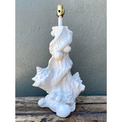 Vintage Sirmos Plaster Shell Lamp