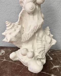 Vintage Sirmos Style White Seashell Lamp