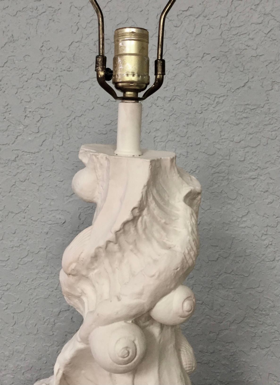 seashell lamp vintage