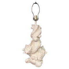 Vintage Sirmos Style White Seashell Lamp