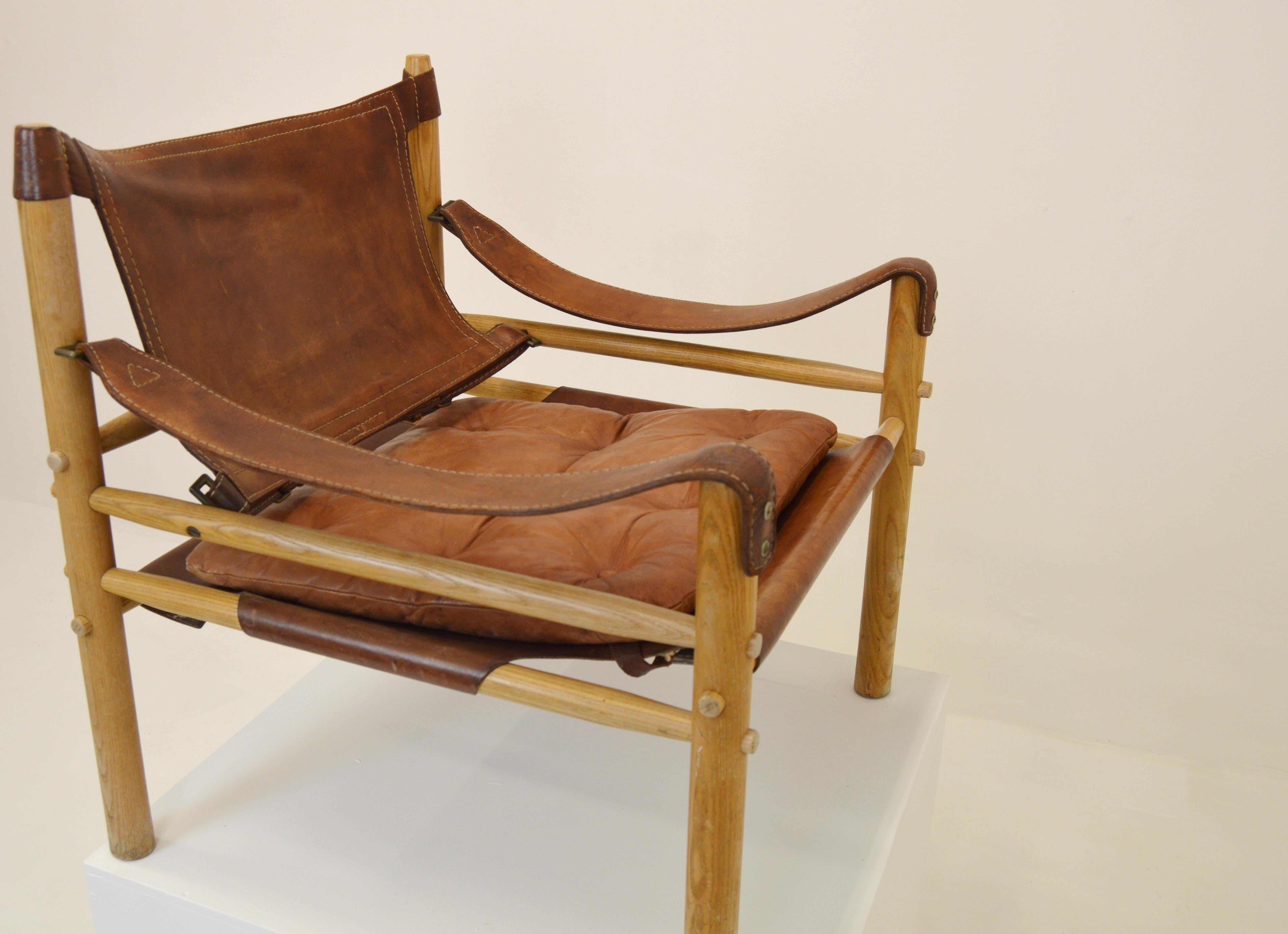 Vintage Sirocco Safari Chair by Arne Norell (Skandinavische Moderne) im Angebot