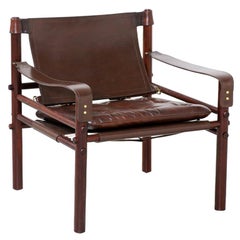 Vintage “Sirocco” Safari Leather Lounge Chair by Arne Norell