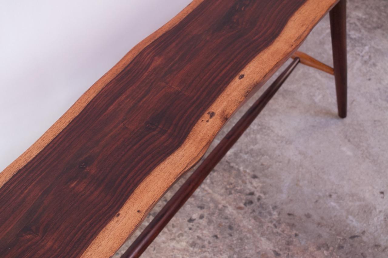 Vintage Sissoo Live Edge Hall Table / Bench 2