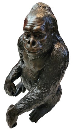 Used Sitting Bronze Gorilla 