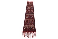Vintage Sivas Kilim Runner in Red, Blue, Gold Tribal Pattern by Rug & Kilim