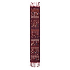 Vintage Sivas Kilim Runner in Red, Blue, Gold, White Embroidery Tribal Pattern