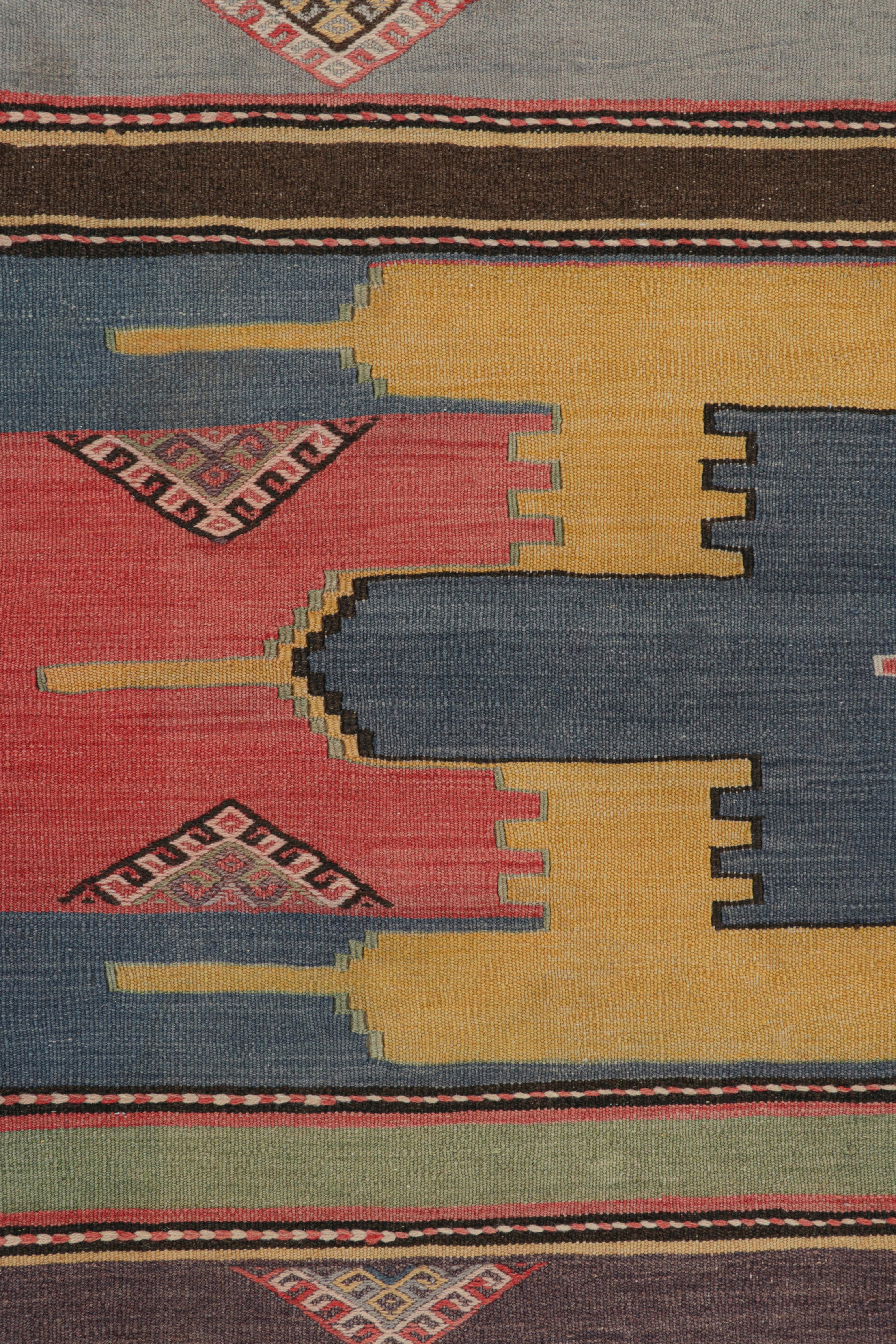 Turco Kilim di Sivas vintage con motivi geometrici policromatici, da Rug & Kilim in vendita