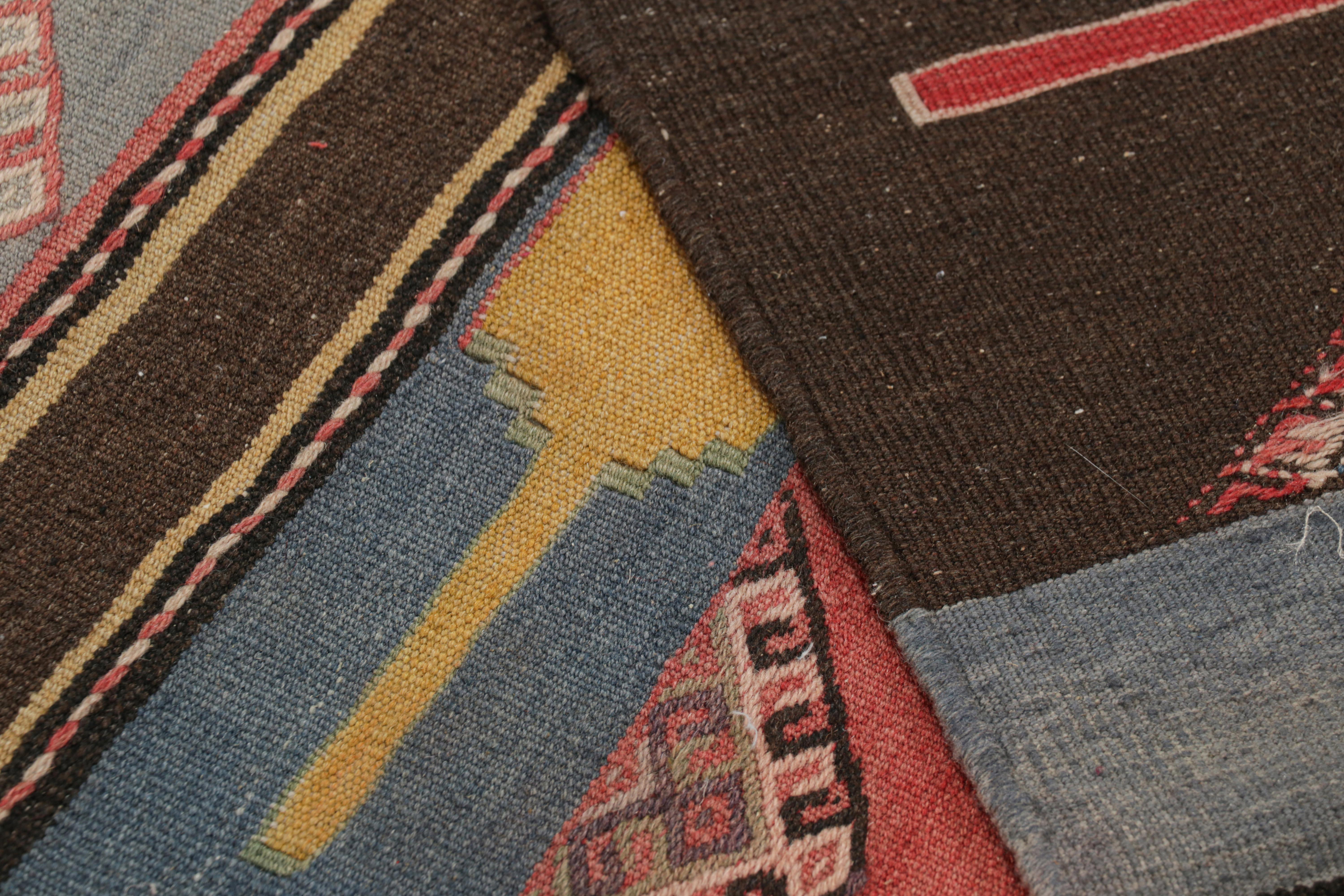 Lana Kilim di Sivas vintage con motivi geometrici policromatici, da Rug & Kilim in vendita