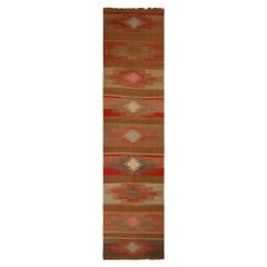 Sivas Vintage Vintage-Woll-Kelim-Teppich aus Sivas mit mintfarbenen, rosa und blauen Akzenten von Teppich & Kelim