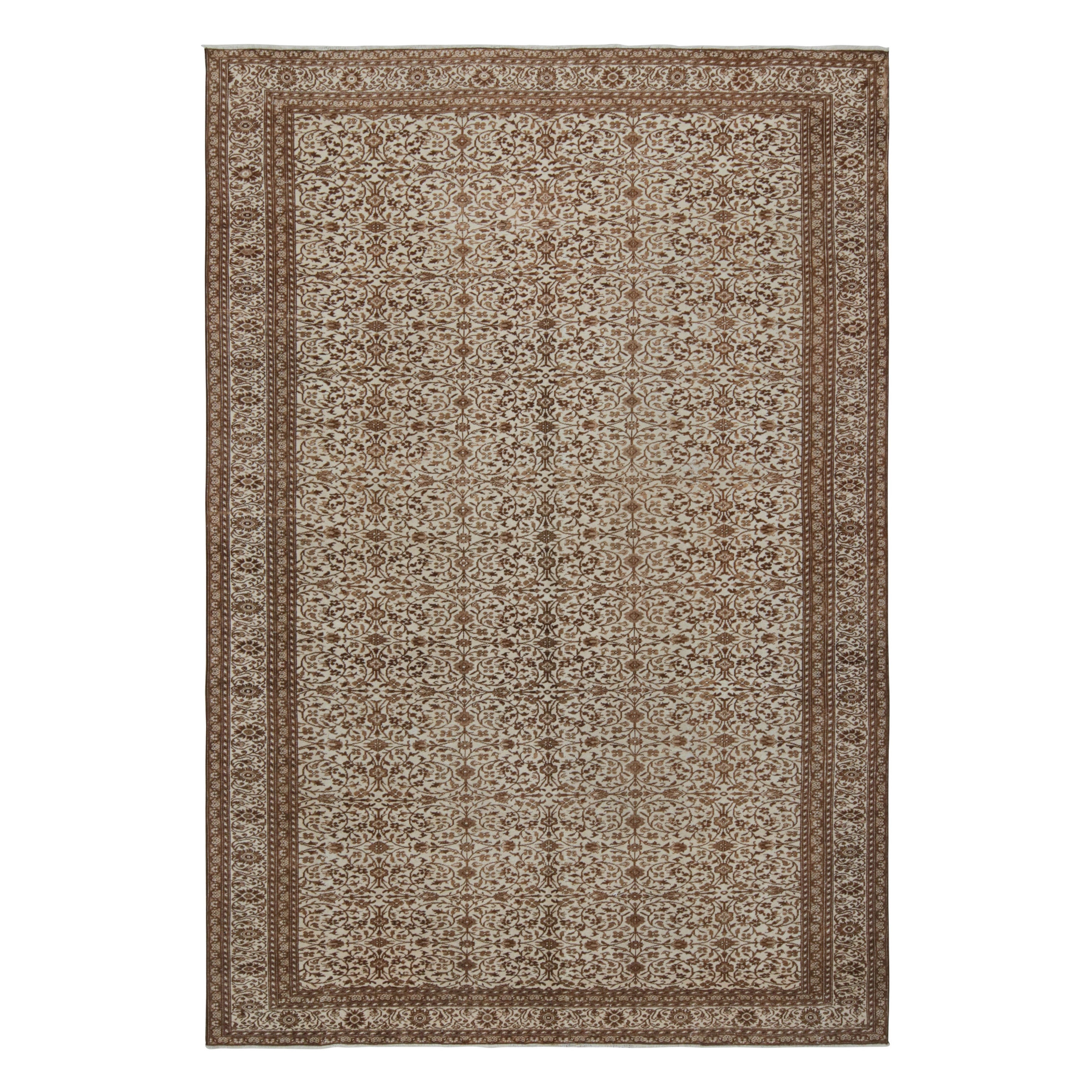 Tappeto Sivas vintage di colore beige e marrone, con motivi Herati, da Rug & Kilim