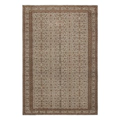 Tappeto Sivas vintage di colore beige e marrone, con motivi Herati, da Rug & Kilim