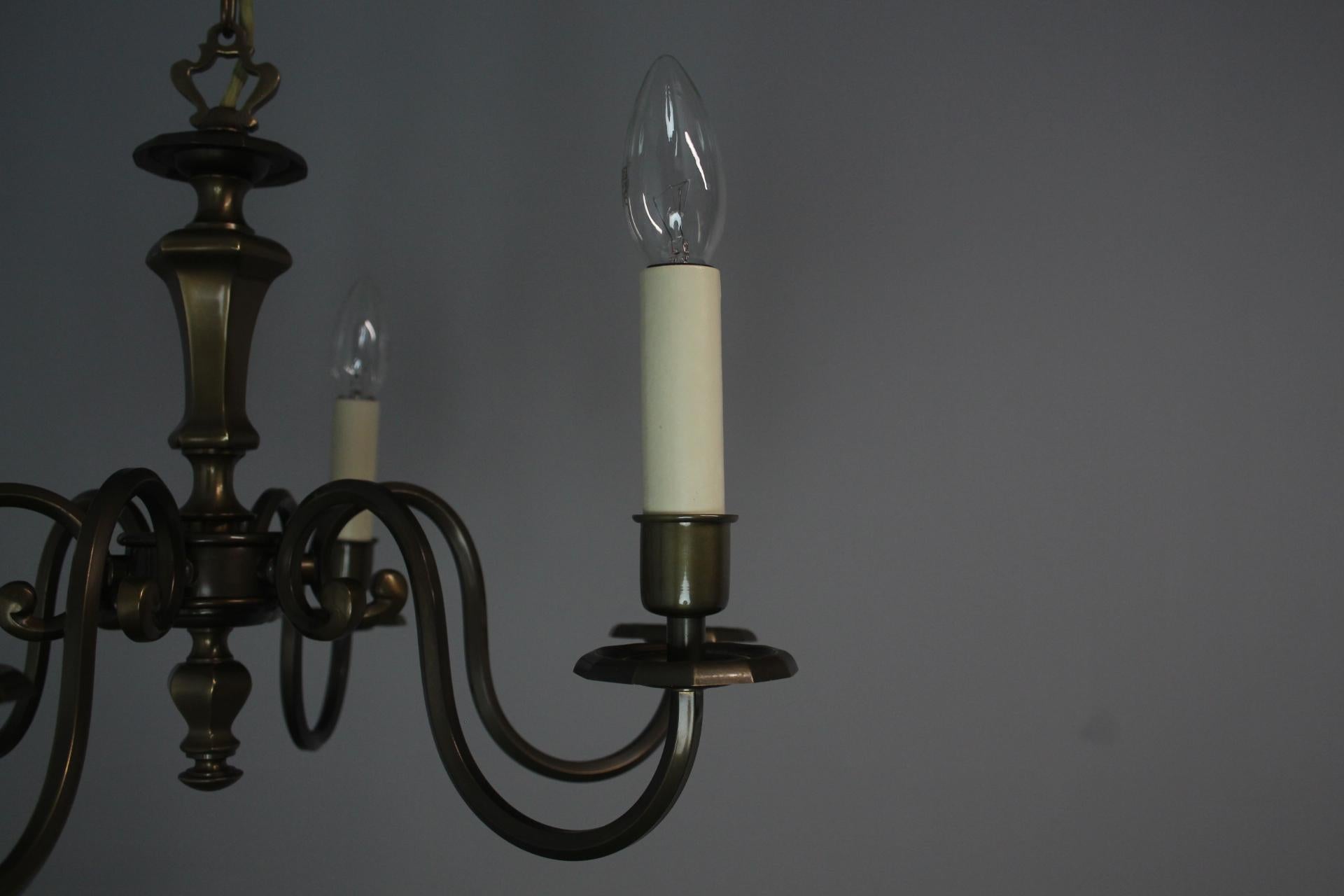 Lampadario vintage a sei bracci, anni '70. in vendita 5
