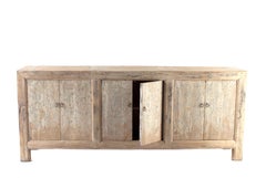 Vintage Six-Door Server in Original Patina, Elm