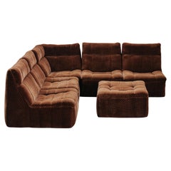 Used Six Piece Modular Sofa From France, Circa 1970