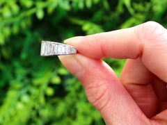 Vintage Six Stone Baguette Cut Diamond Ring in 18k White Gold