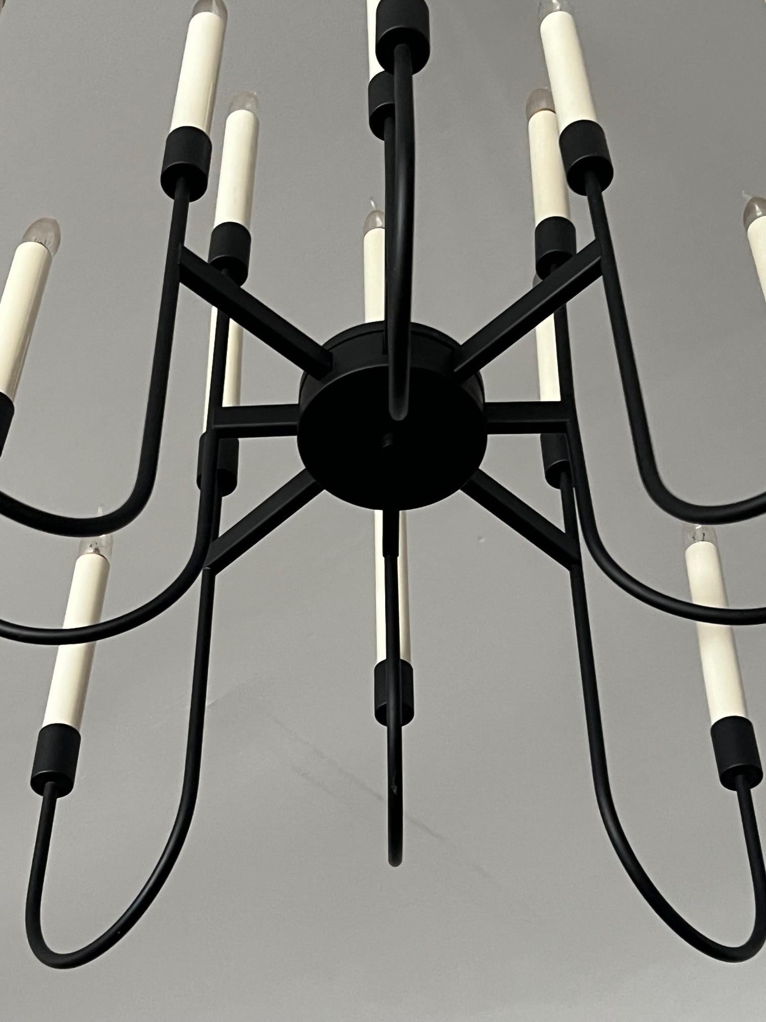 American Vintage Sixteen Arm Chandelier by Lightolier For Sale