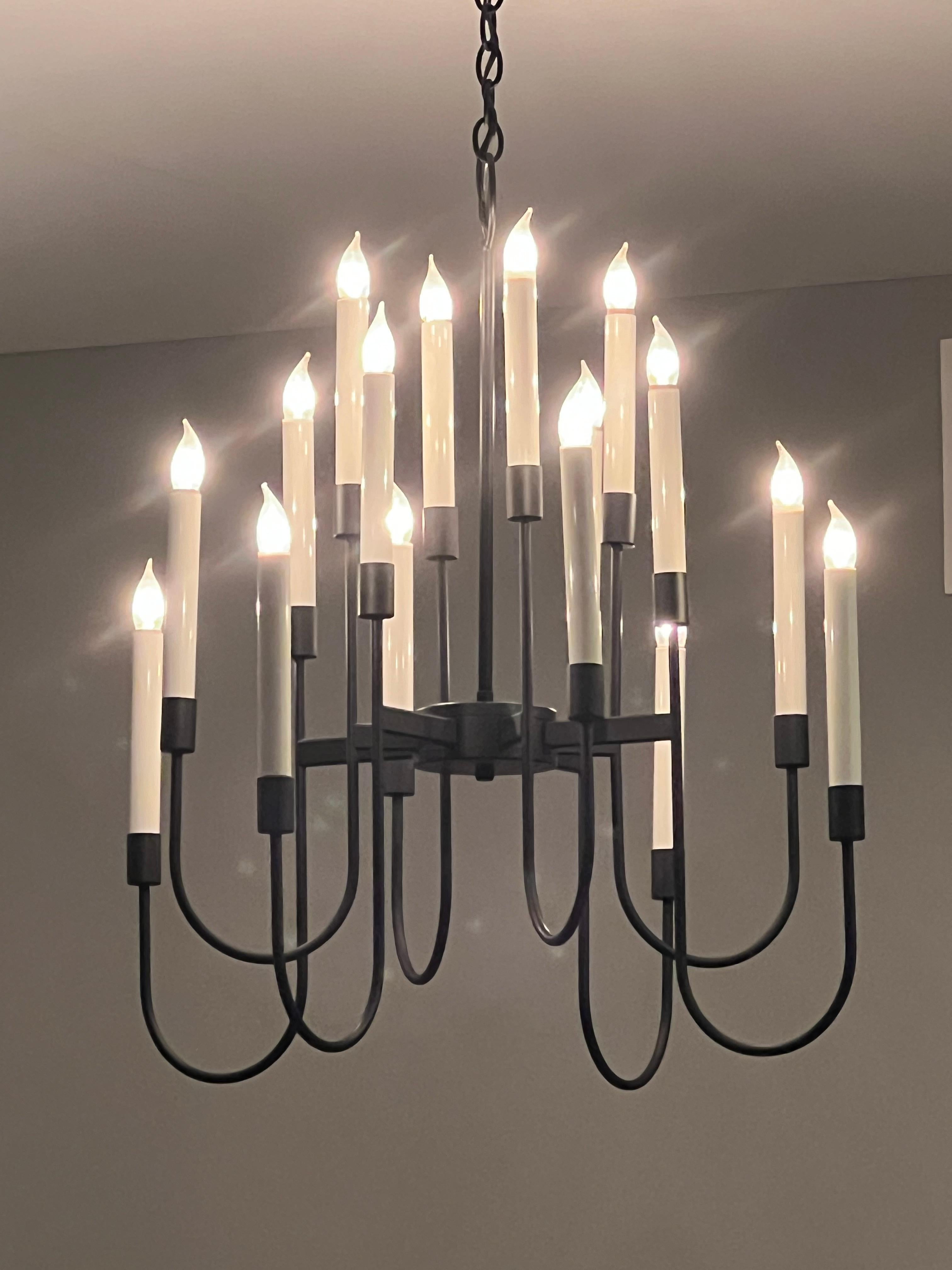 Vintage Sixteen Arm Chandelier by Lightolier In Good Condition For Sale In St.Petersburg, FL