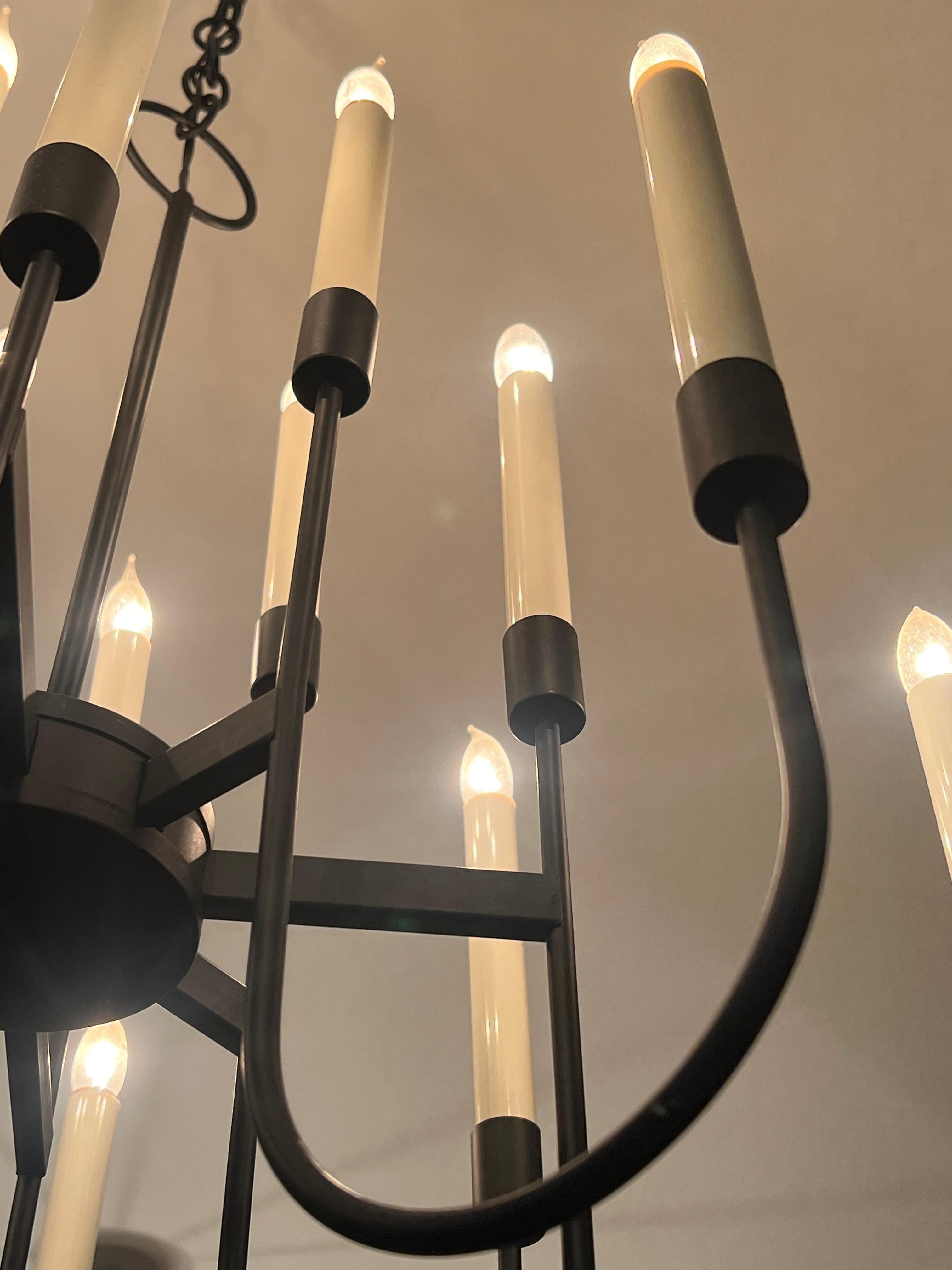 Mid-20th Century Vintage Sixteen Arm Chandelier by Lightolier For Sale