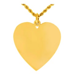 Retro 1960s Pop Art Cartier Gold Heart Tag