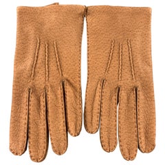 VINTAGE Größe 9 Tan Schweinsleder Handschuhe