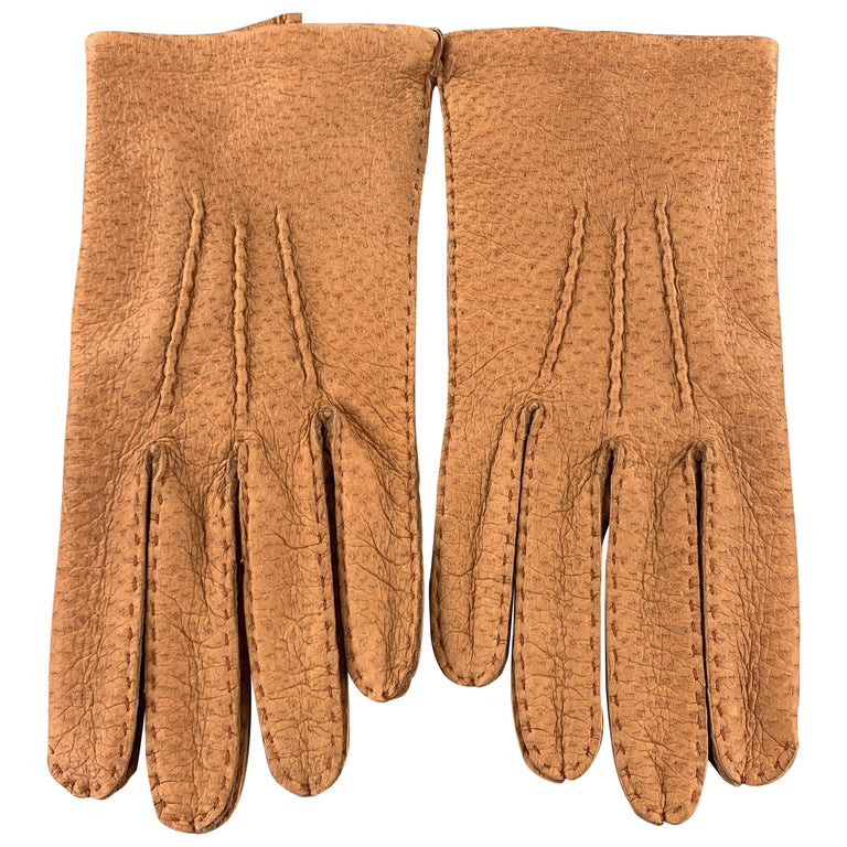 VINTAGE Size 9 Tan Pigskin Leather Gloves at 1stDibs
