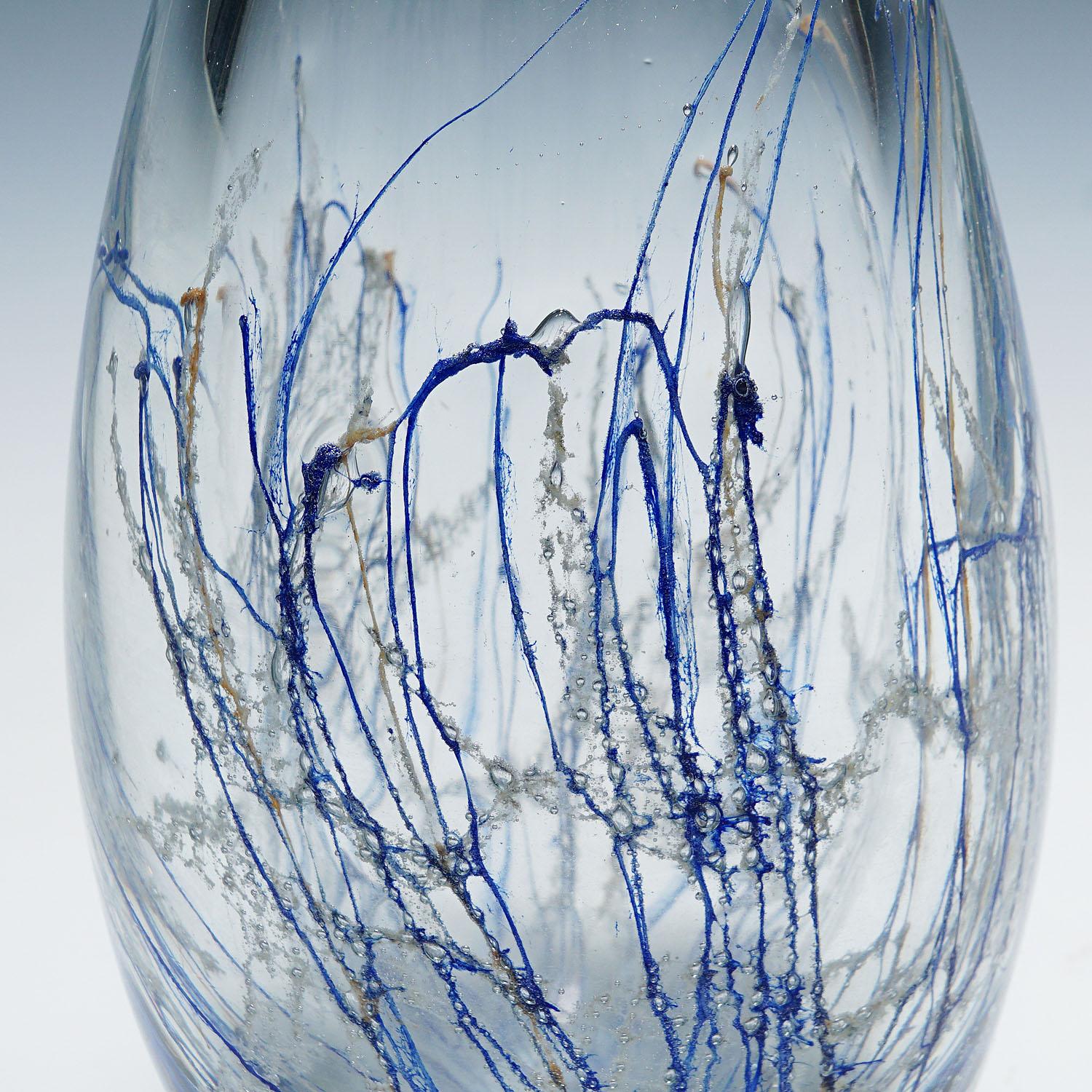 Verre d'art Vase Sjogras de Goran Stroemgren pour Art Glassworks Urshult Suède en vente