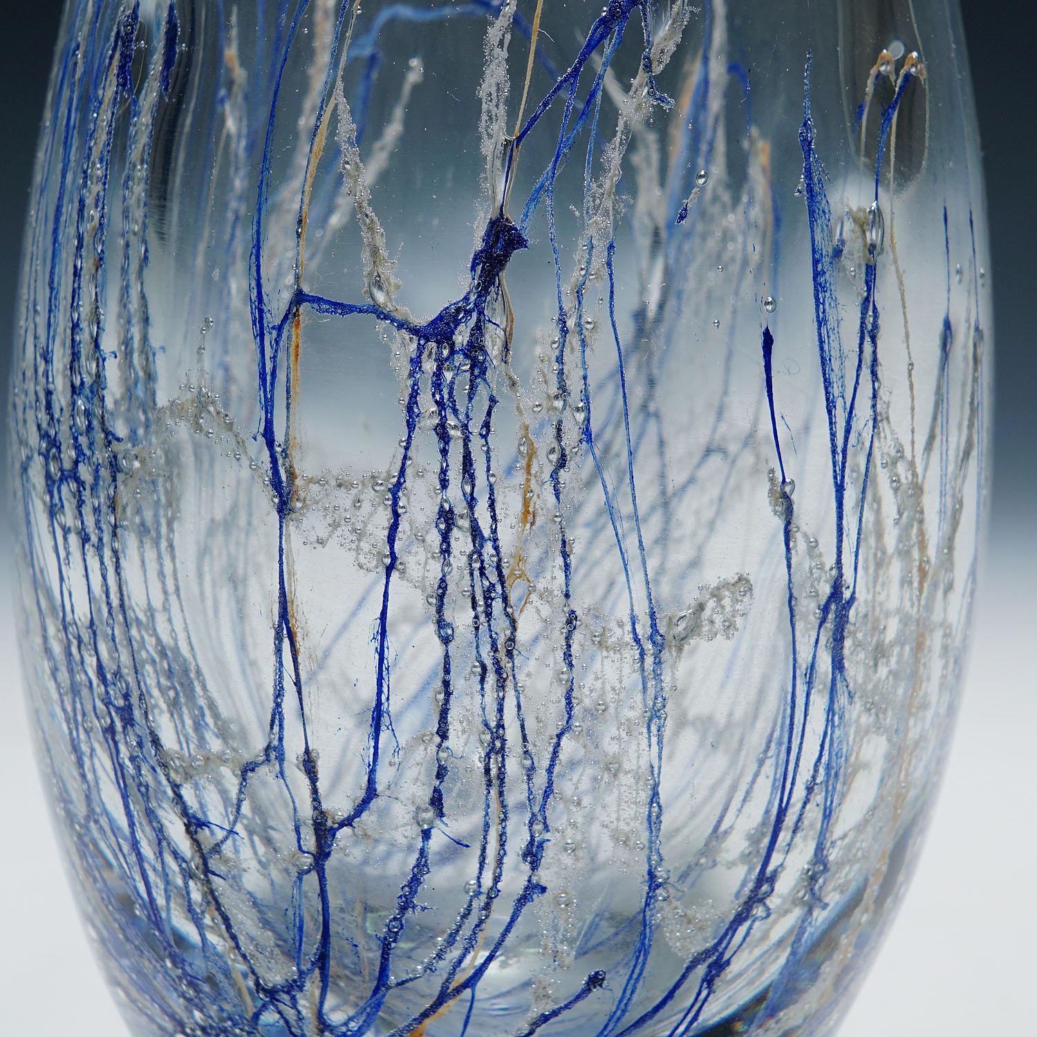 Vase Sjogras de Goran Stroemgren pour Art Glassworks Urshult Suède en vente 2