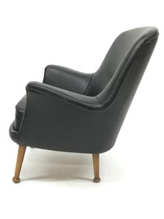 Skai Upholstered Armchair with Teak Legs, 1950s