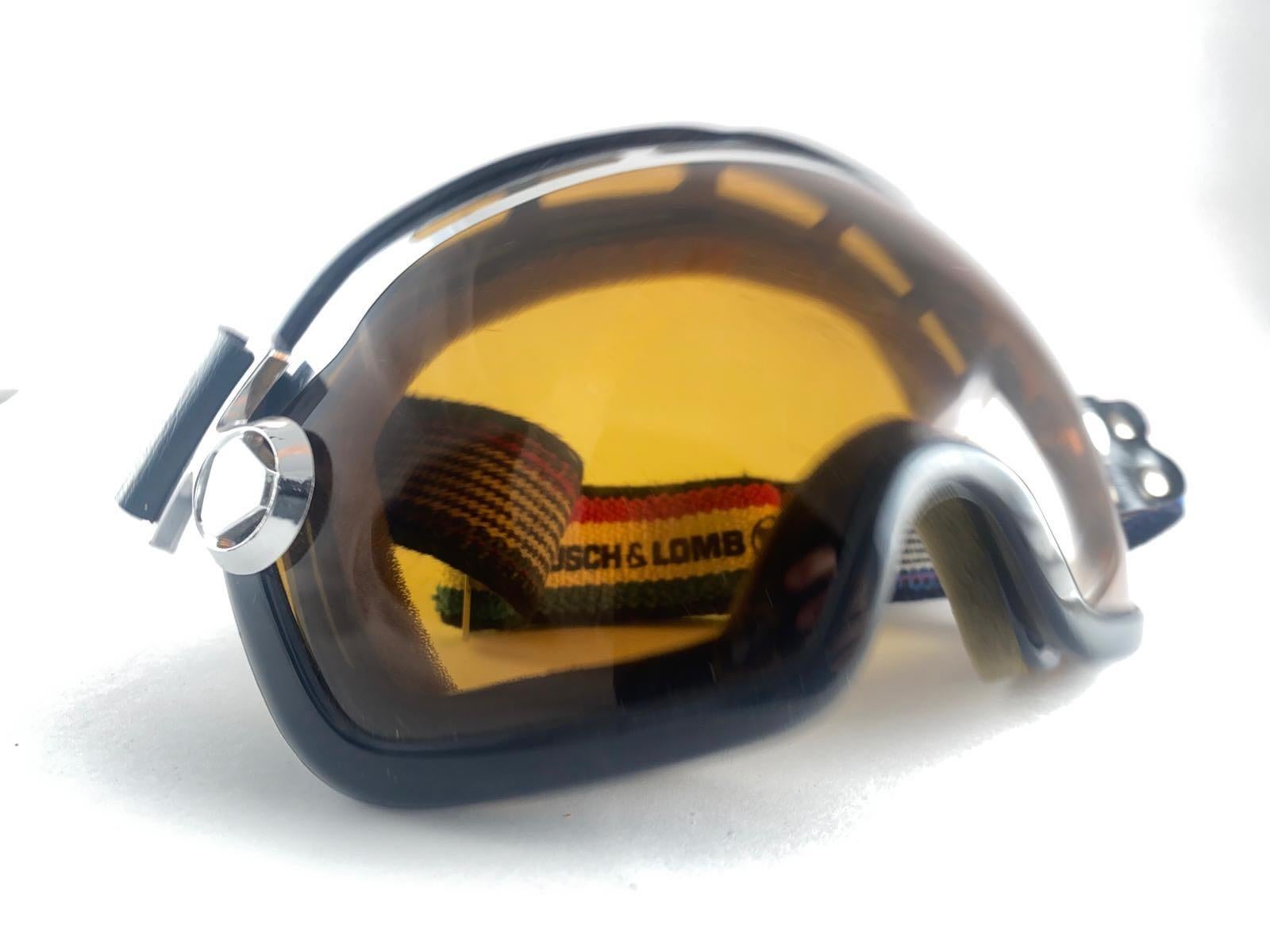 Lunettes de soleil vintage Ski BAUSCH & LOMB Verres ambrés Made in Usa 1970's Bon état - En vente à Baleares, Baleares