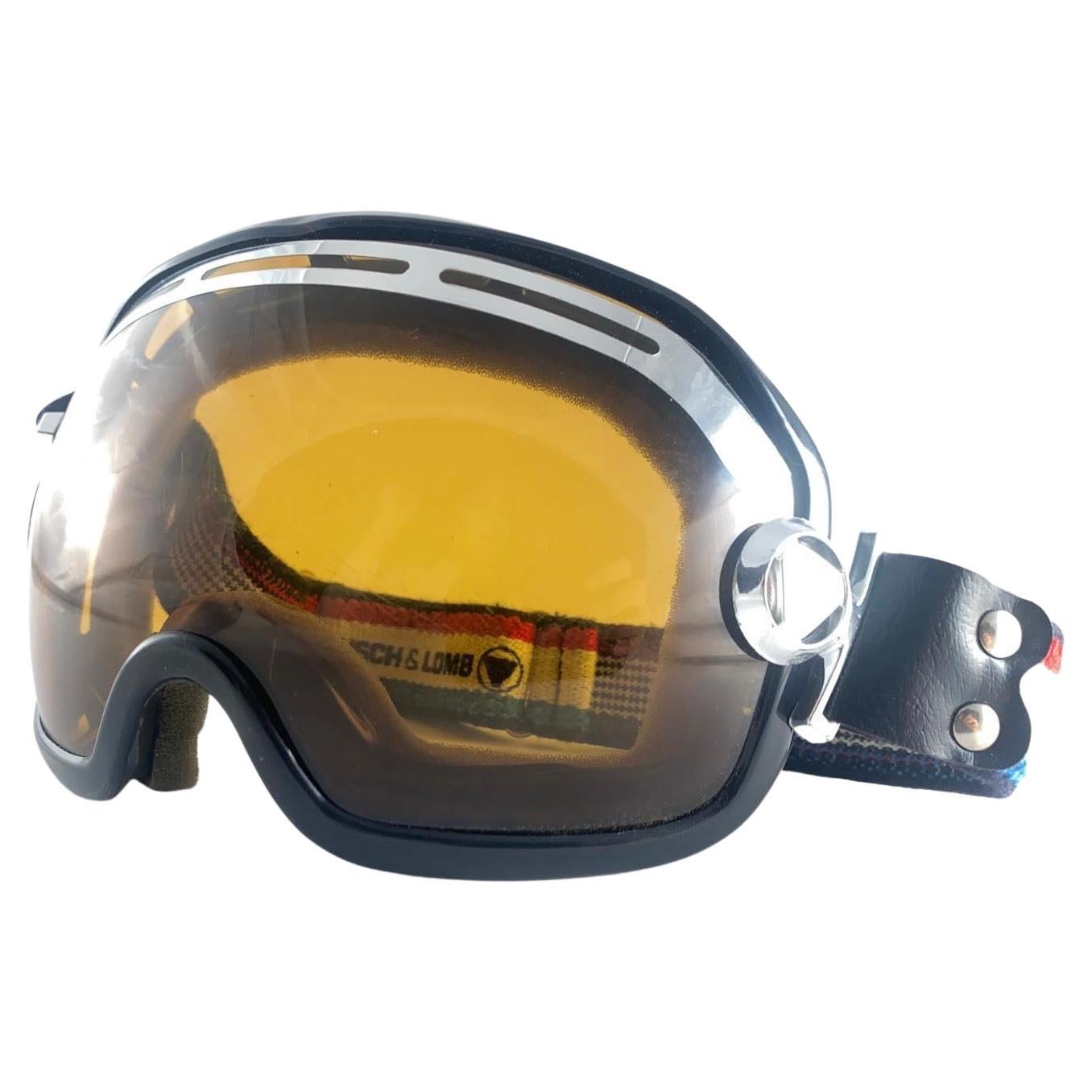 Lunettes de soleil vintage Ski BAUSCH & LOMB Verres ambrés Made in Usa 1970's en vente