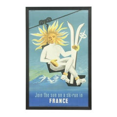 Vintage Ski Poster, Jaques Dubois
