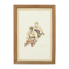 Vintage Ski Toboggan, Sledge Winter Sport Picture