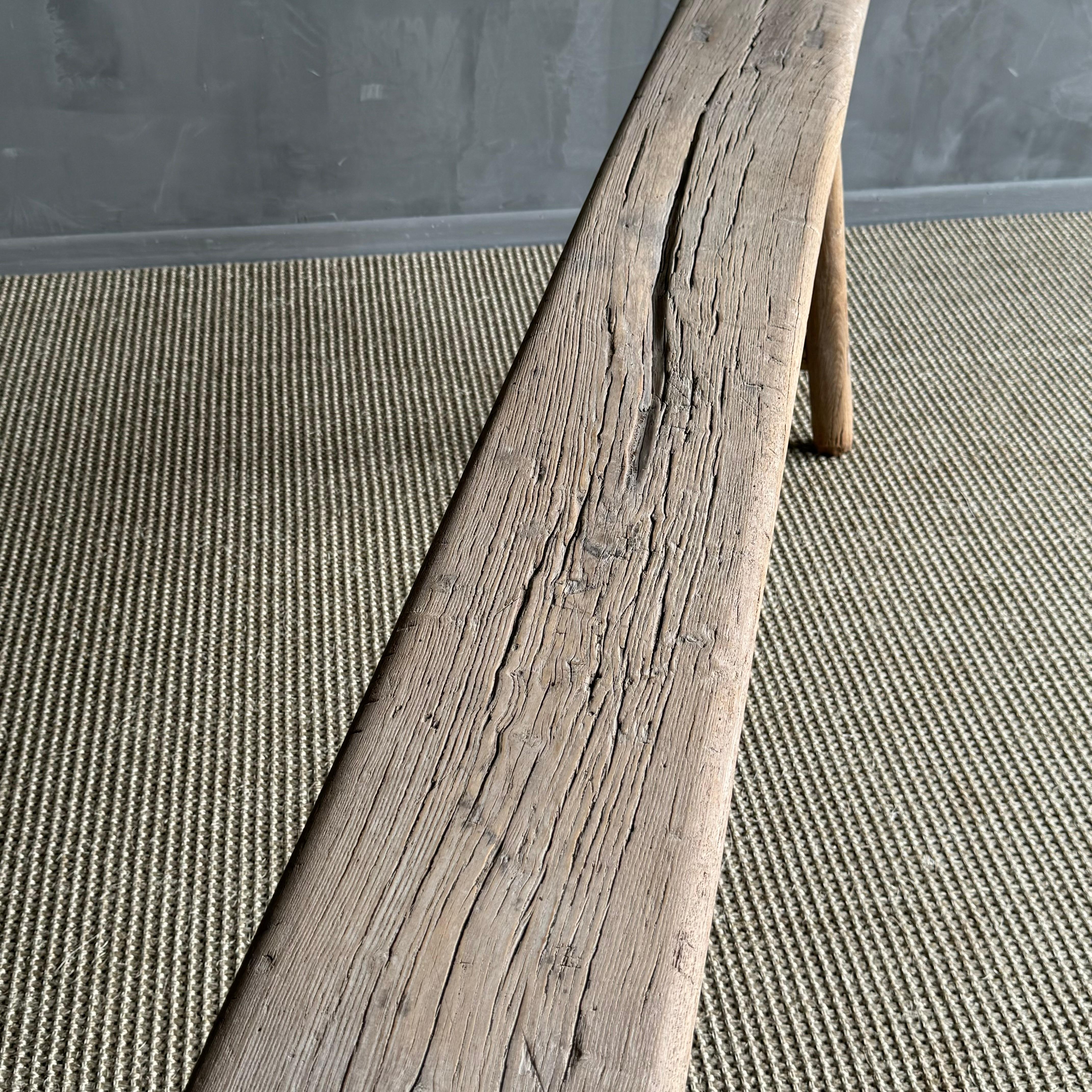 Orme Banc vintage en bois d'orme maigre en vente