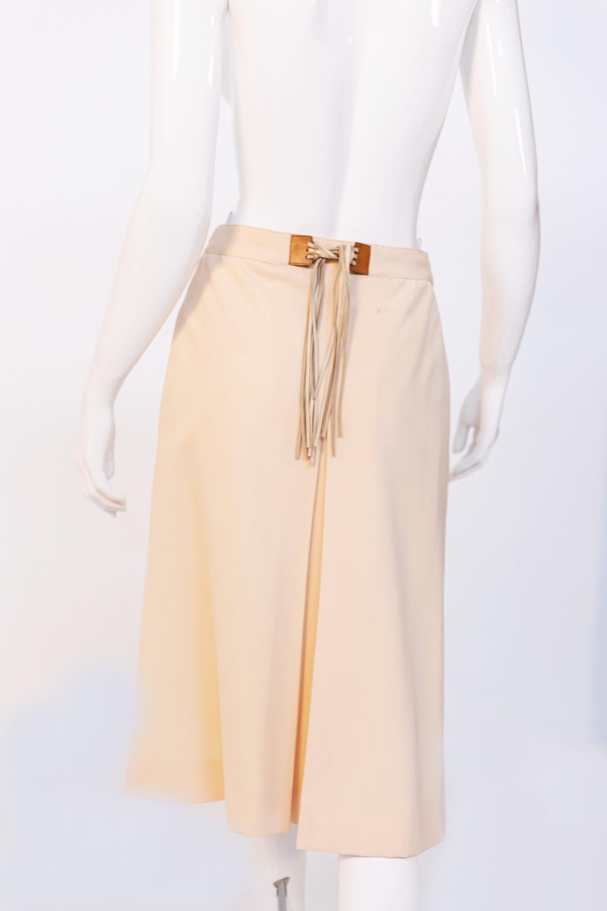 Vintage Skirt with Leather Belt For Sale 1