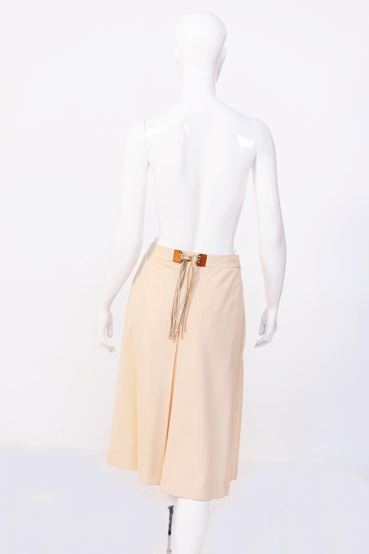 Vintage Skirt with Leather Belt For Sale 2