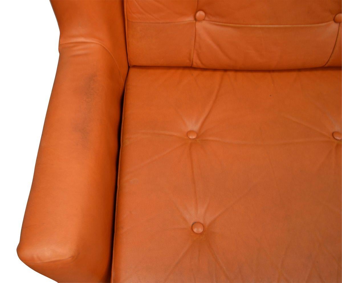 Vintage Skjold Sørensen Leather 3-Seat Sofa 5