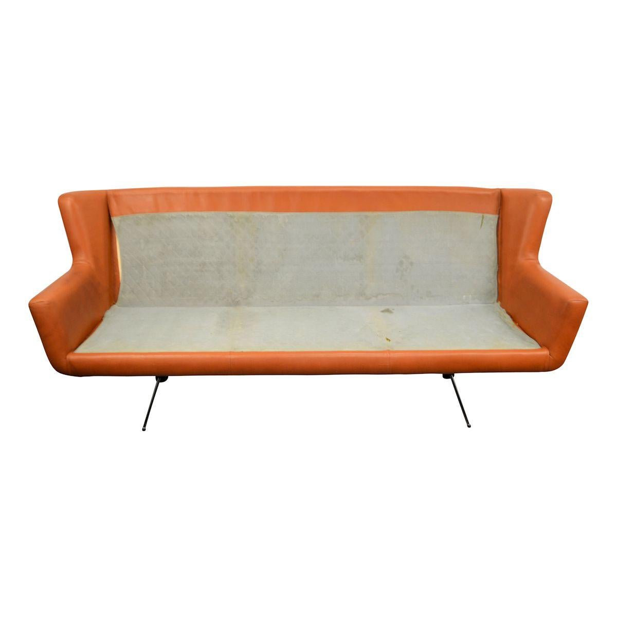 Vintage Skjold Sørensen Leather 3-Seat Sofa 7