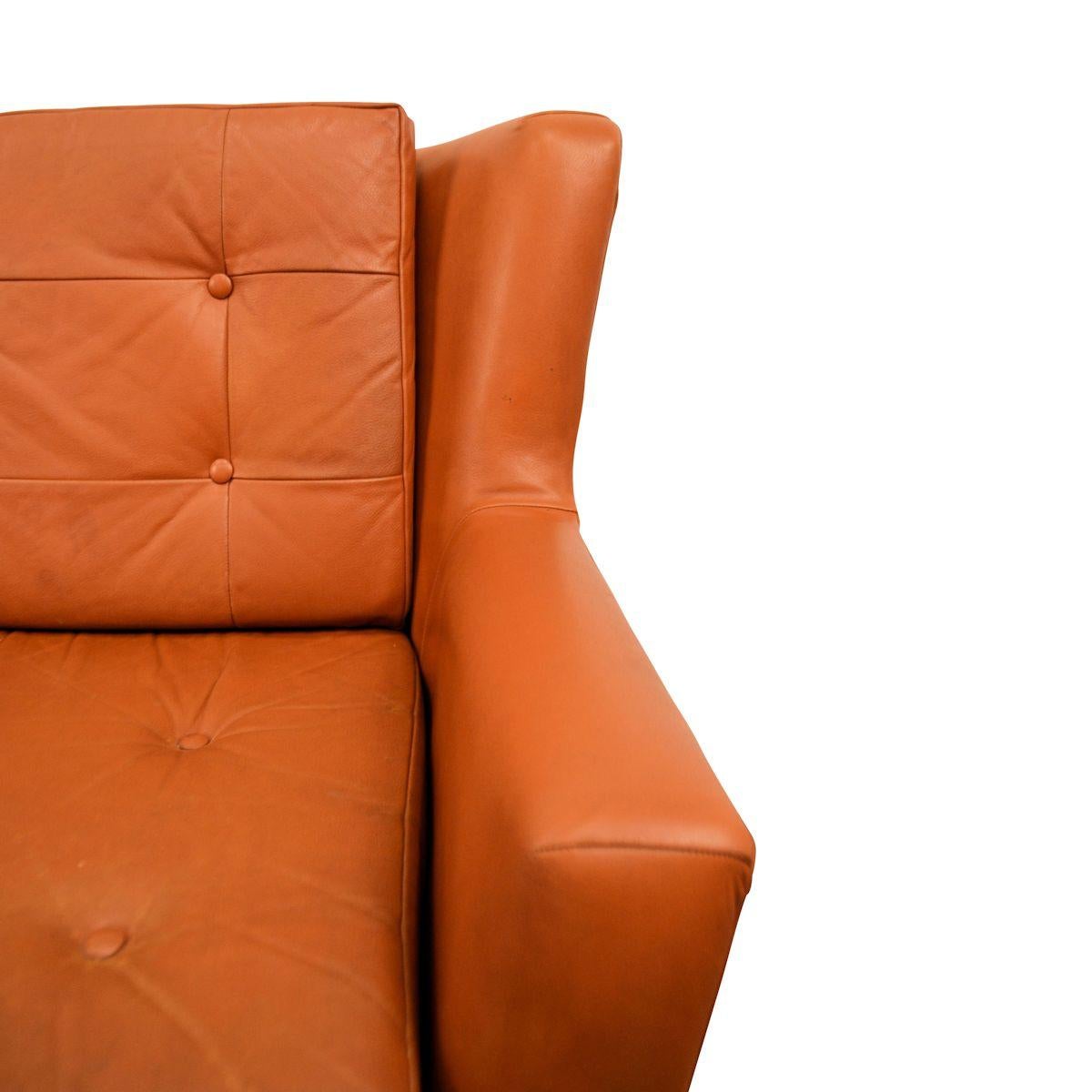 Vintage Skjold Sørensen Leather 3-Seat Sofa 1